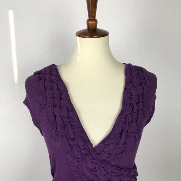Anthropologie C. Keer Stretch Knit Ruched Top - Picture 2 of 8